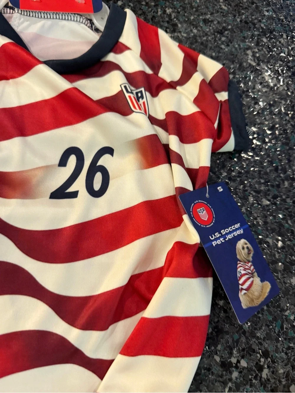 U.S. Soccer red & white dog pet jersey World Cup 2026 Size Small NWT
